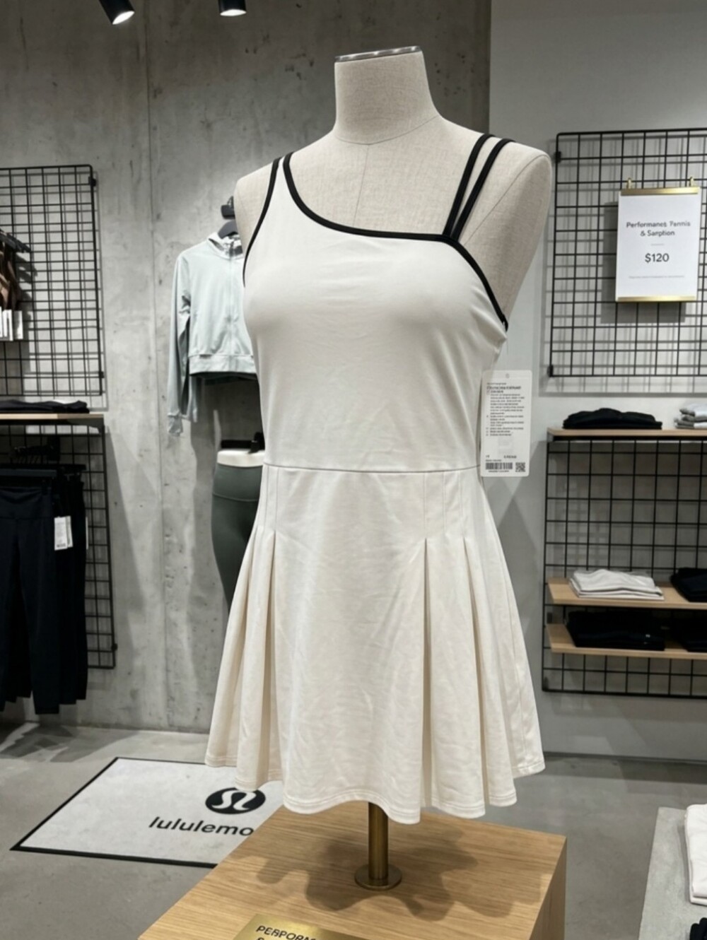 ***all in motion White Tennis Romper with Black Trim Pit 22 W/strech